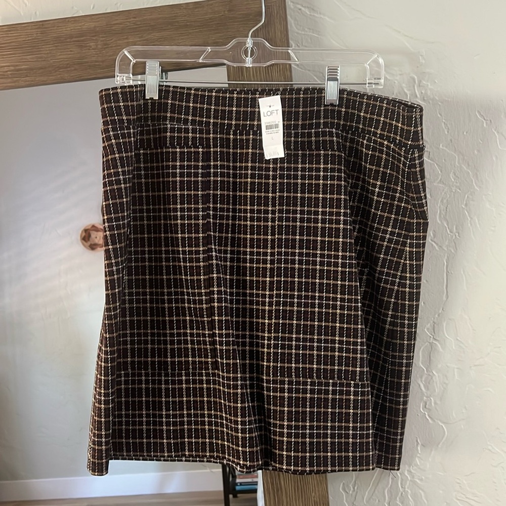 Loft plaid skirt